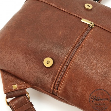 Кожаный рюкзак "Голландия New" (коричневый крейзи фактура)